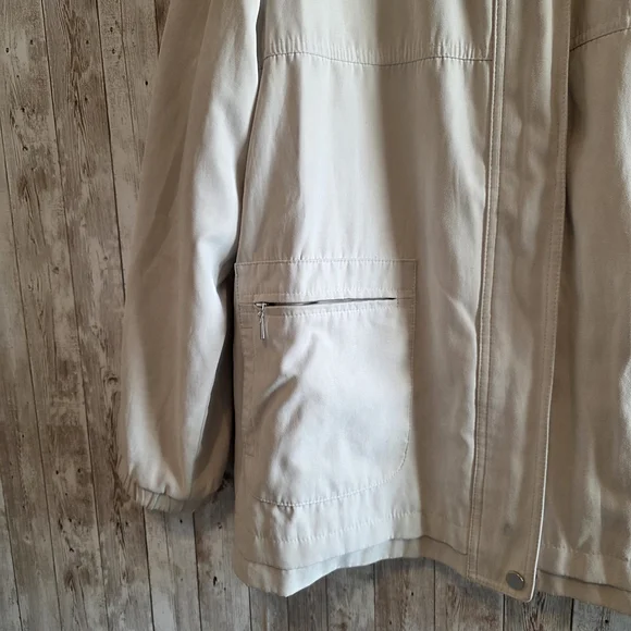 Gallery Light Tan Hooded Jacket - Picture 4 of 6